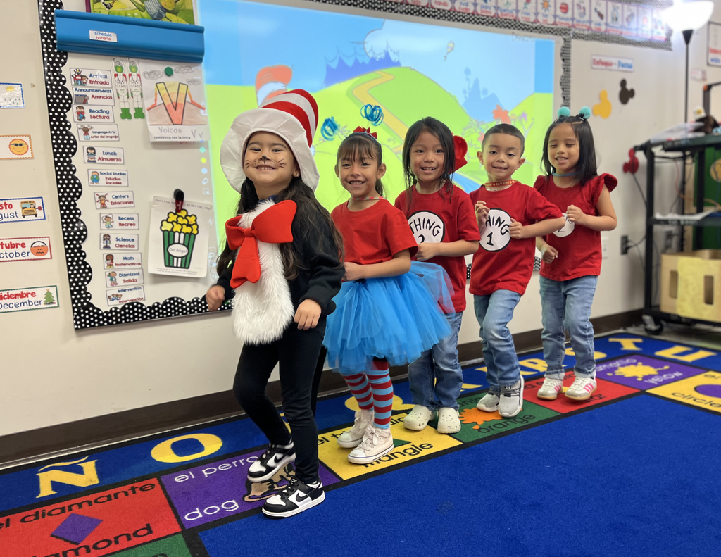 Students dressed up as Dr Seuss characters for Dr Seuss Week