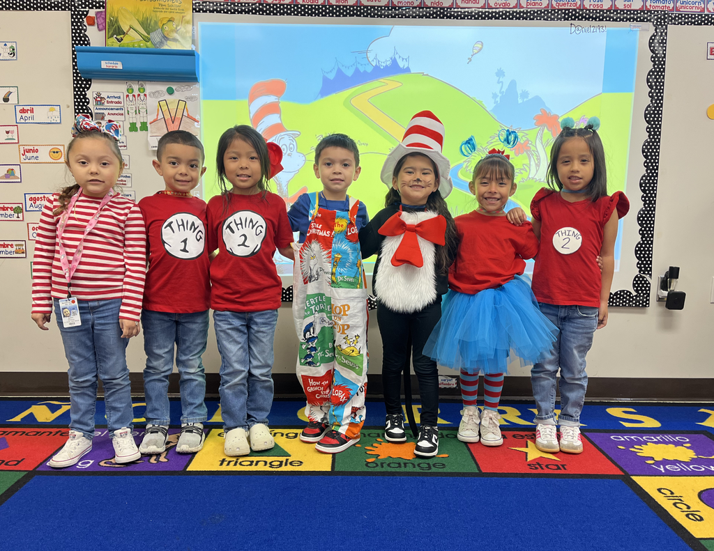 Students dressed up as Dr Seuss characters for Dr Seuss Week
