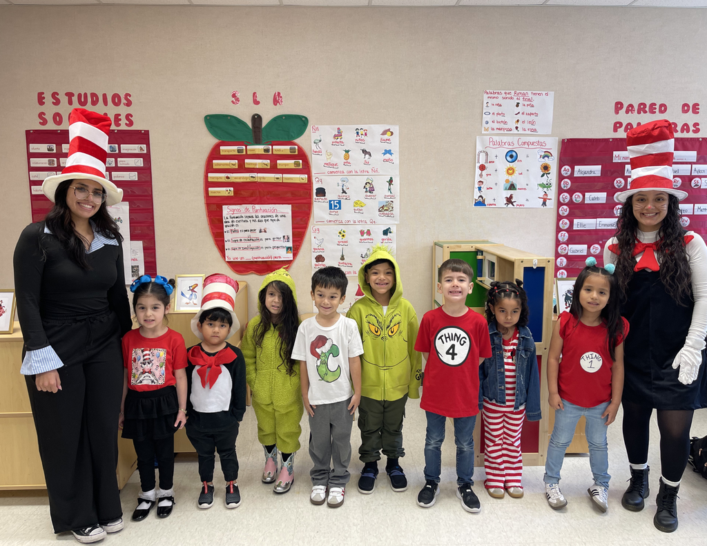 Students dressed up as Dr Seuss characters for Dr Seuss Week