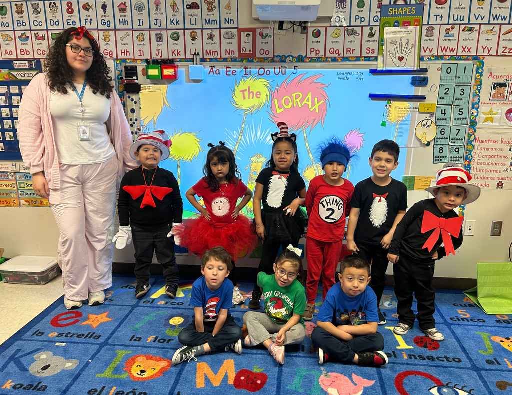 Students dressed up as Dr Seuss characters for Dr Seuss Week