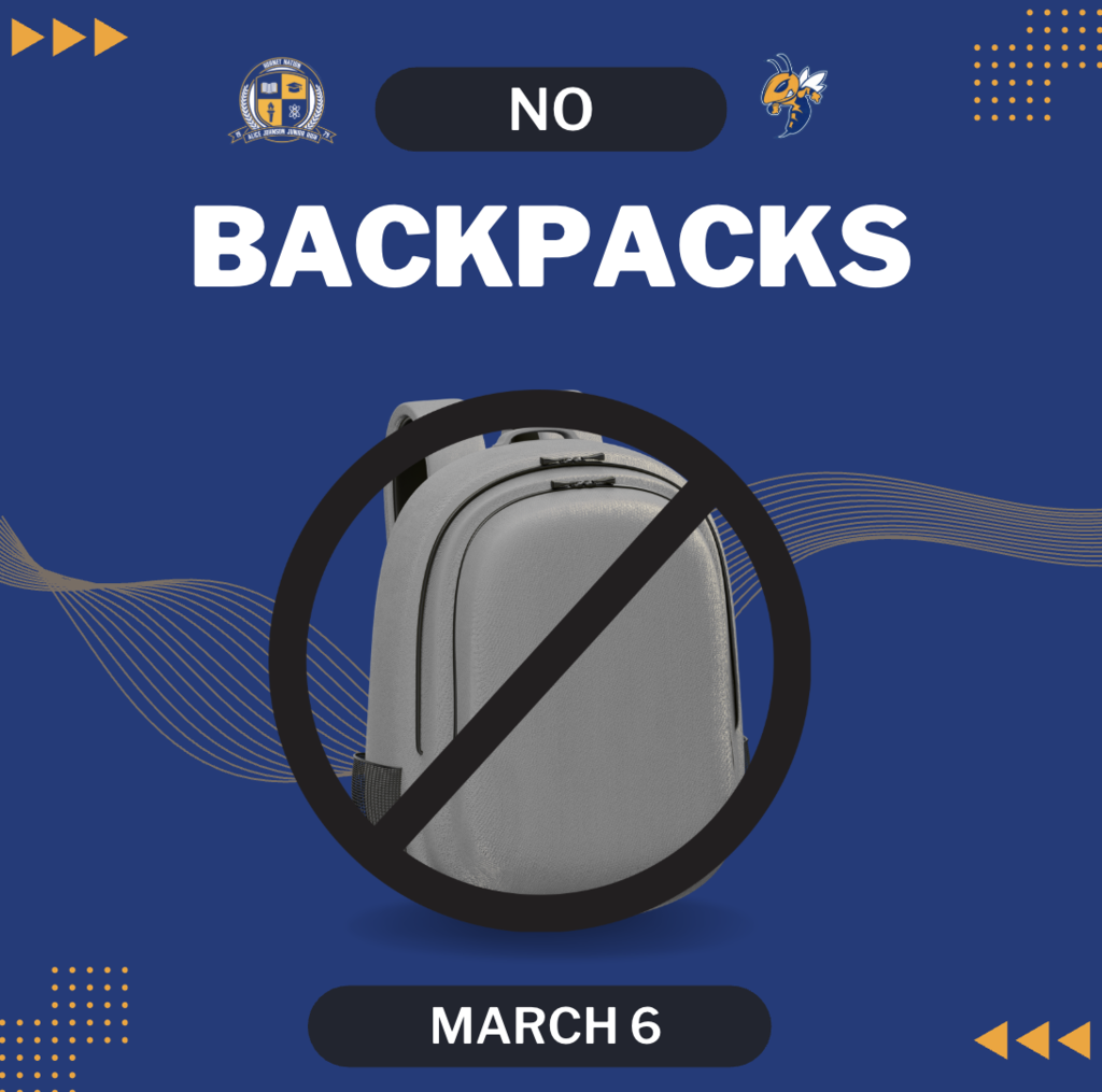 No backpacks