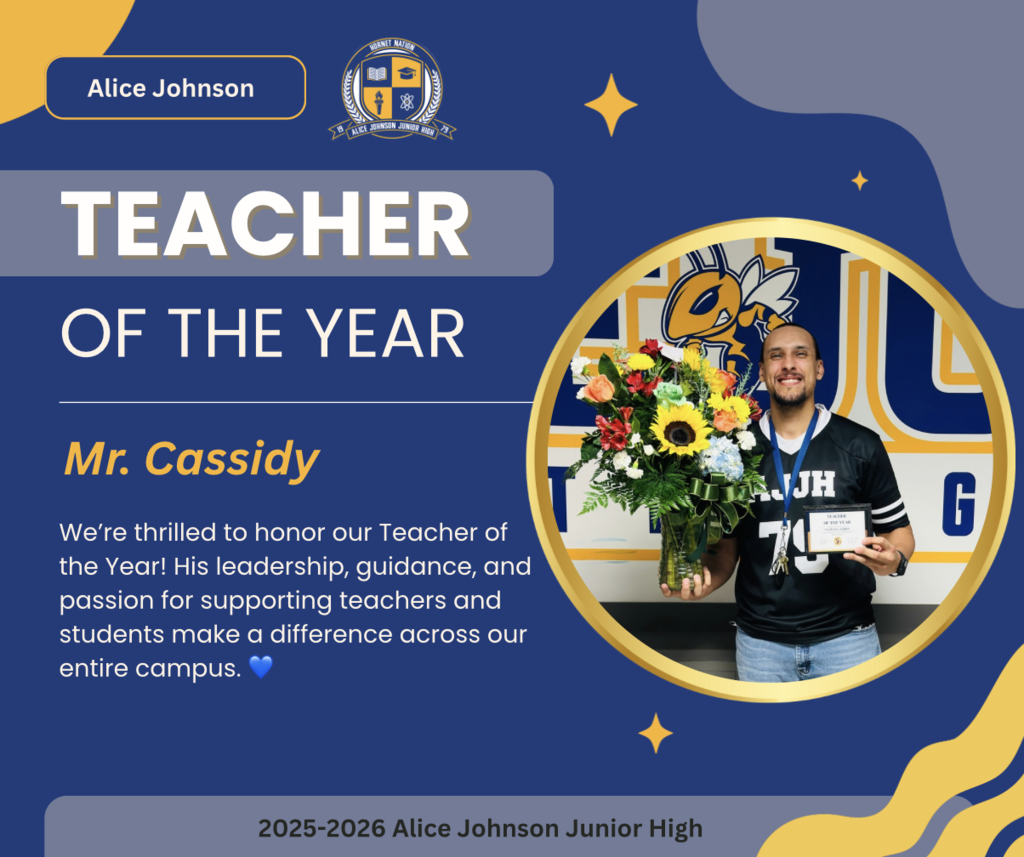 Teacher of the Year- Mr. Cassidy