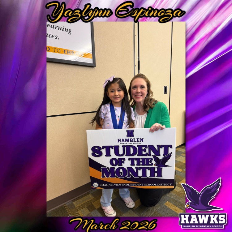 Hamblen Elementary March 2026 Student of the Month
