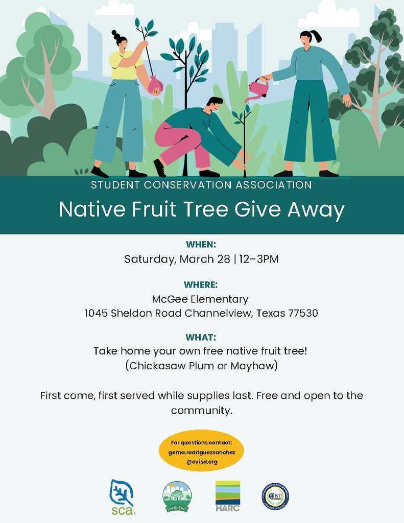 free tree giveaway at McGhee Elementary