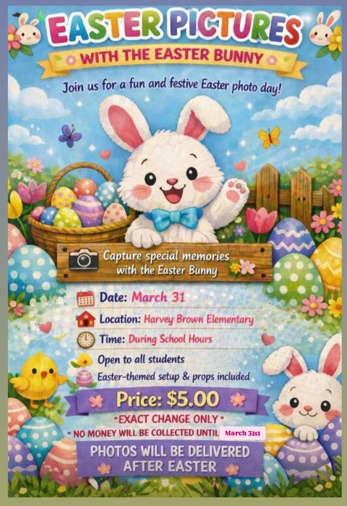 Easter bunny picture flyer 