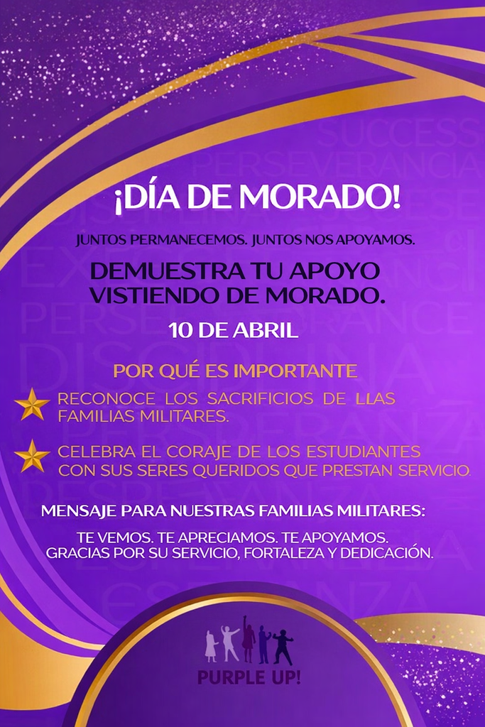 Purple Up Day Flyer in Sp. 