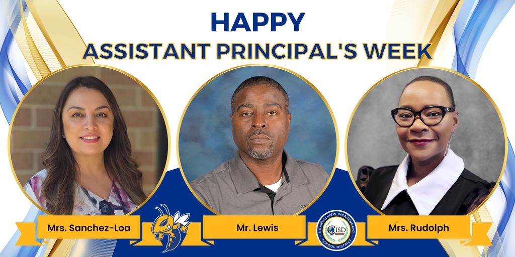 Happy Assistant Principal's Week, Mrs. Sanchez-Loa, Mrs. Rudolph, and Mr. Lewis from Alice Johnson JH