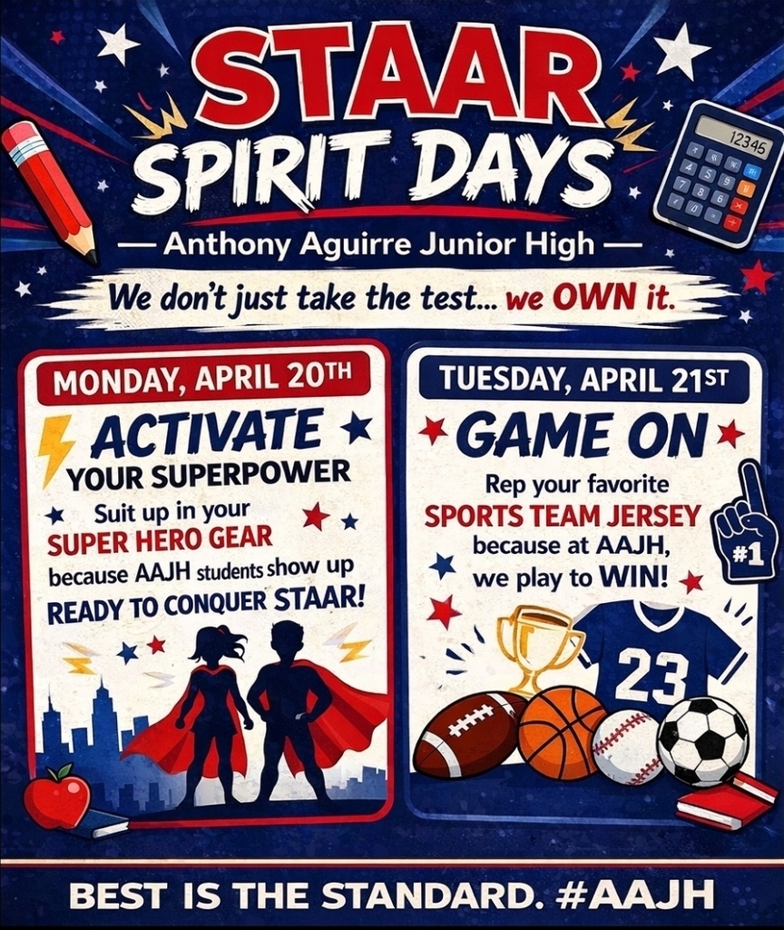 AAJH STAAR Spirit Days