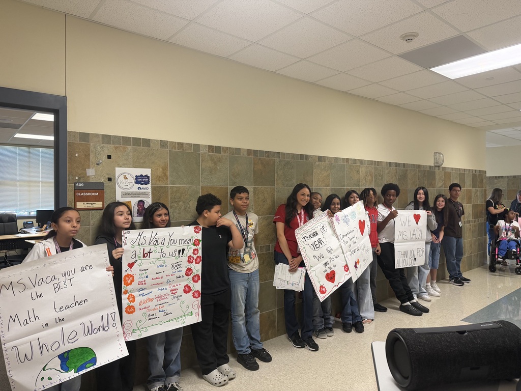 ms. vaca with her students