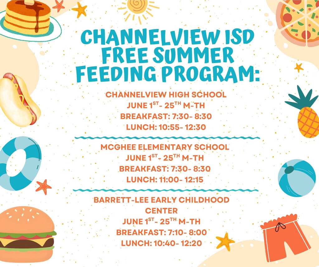Channelview ISD free summer feeding program