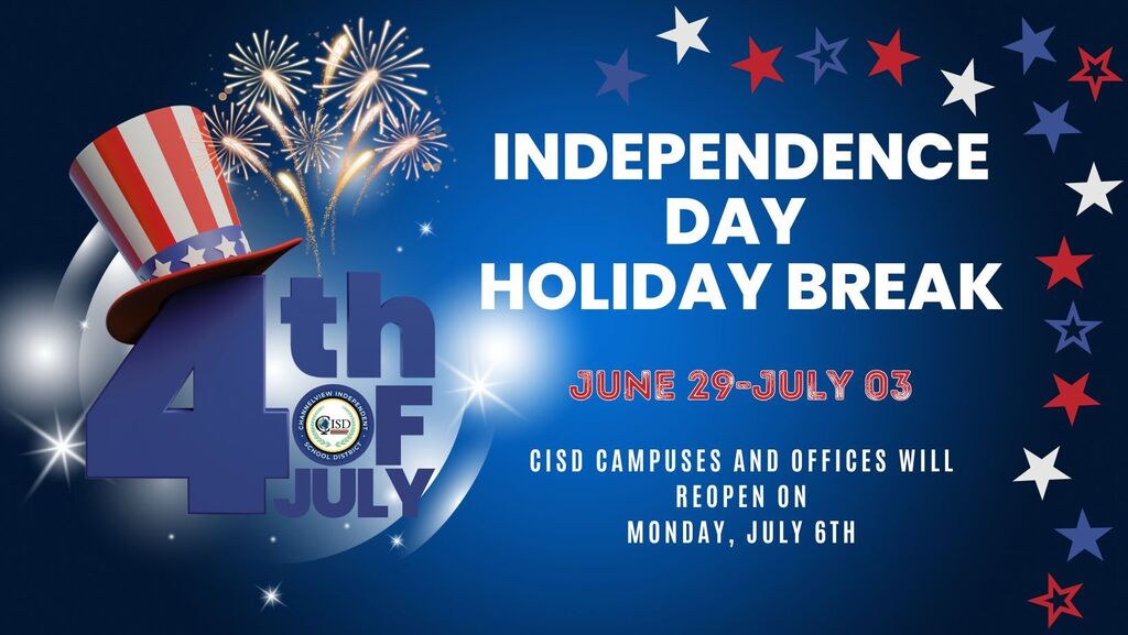 4TH of July Break Graphic in English