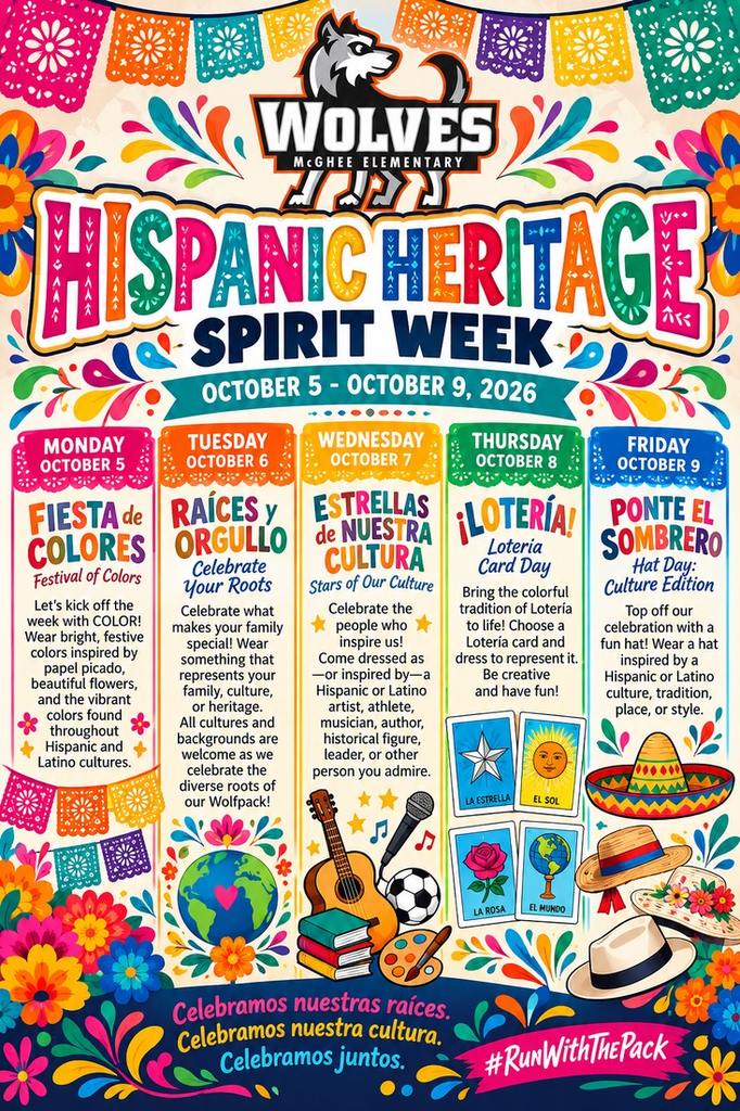 Hispanic heritage week flyer Spanish