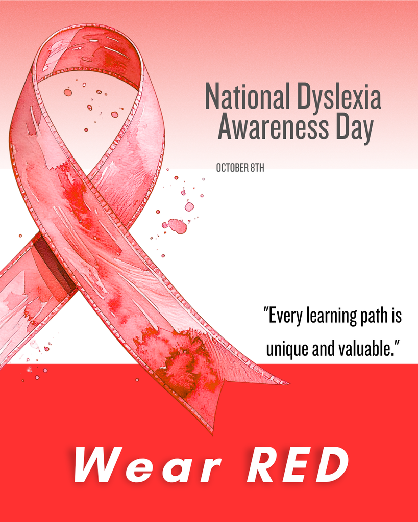 Wear red for National Dyslexia Day on October 8th - ENG