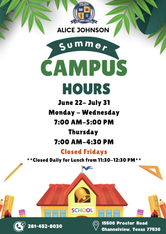 Updated Summer Hours