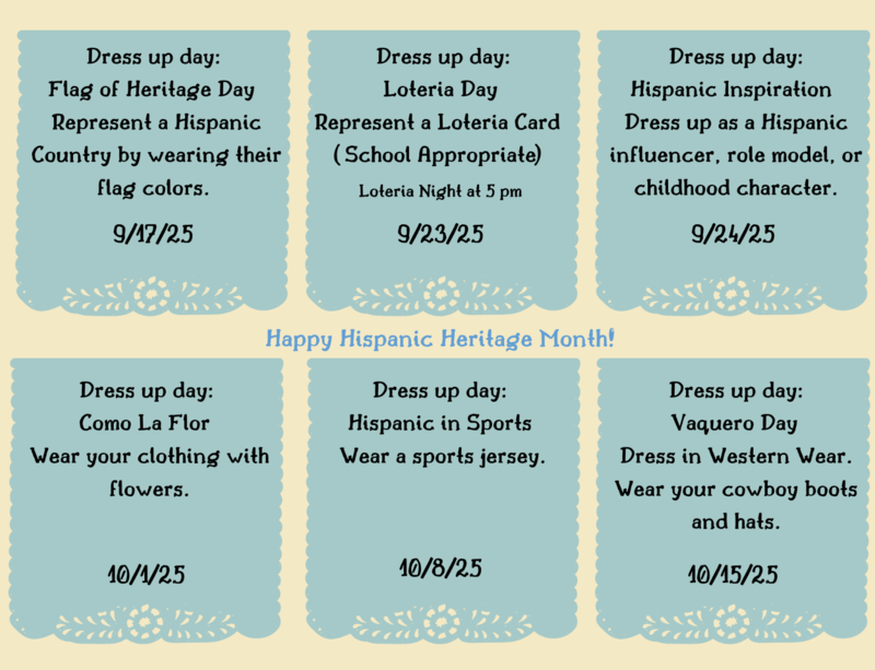 Hispanic Heritage Dress-Up Days!