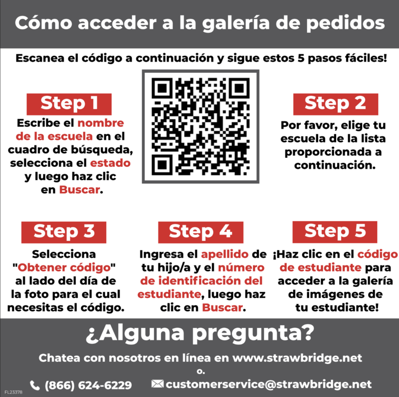 Picture Day Ordering- Spanish