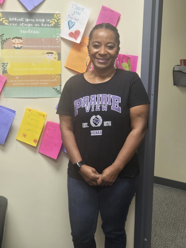 AAJH staff wearing purple shirts for Purple Up Day