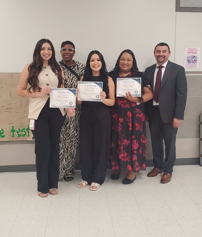 Mr. Lopez with new teachers