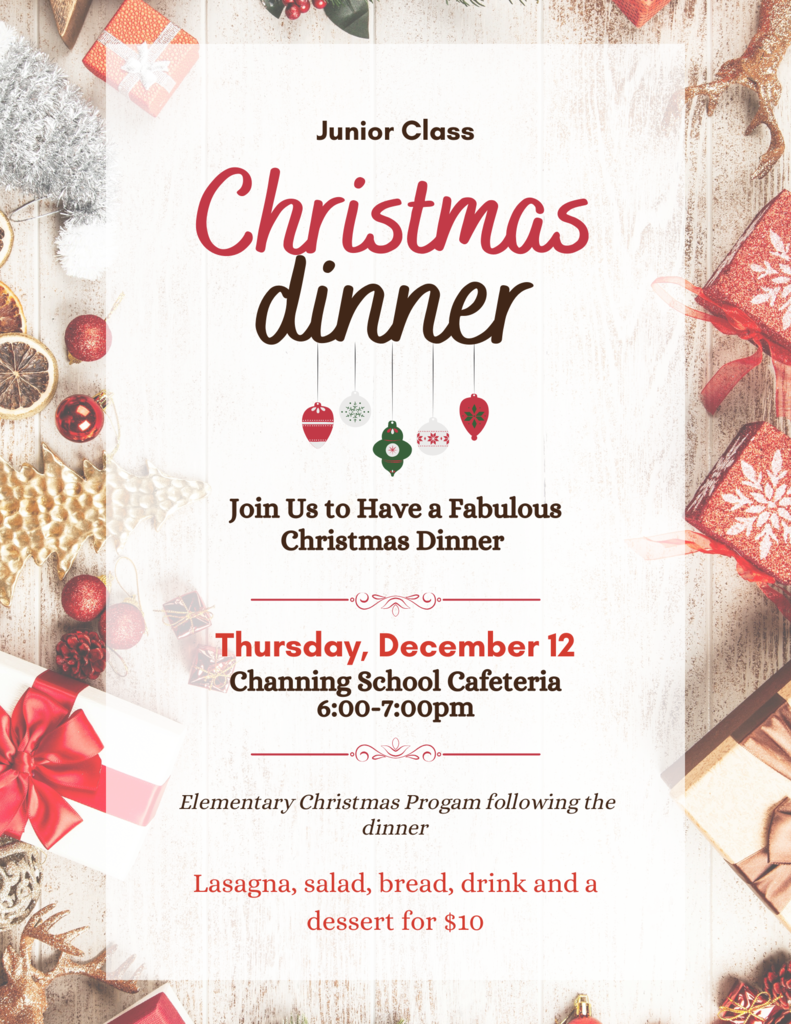 Christmas dinner flyer