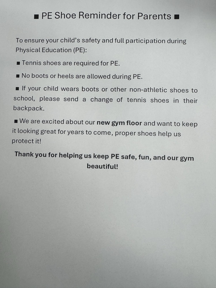 no boots on the gym floor