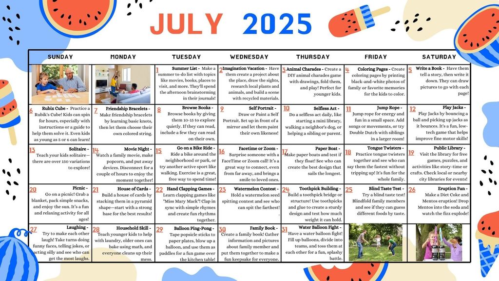 July Family Activities