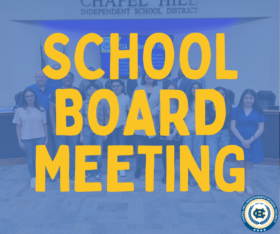 School board meeting graphic