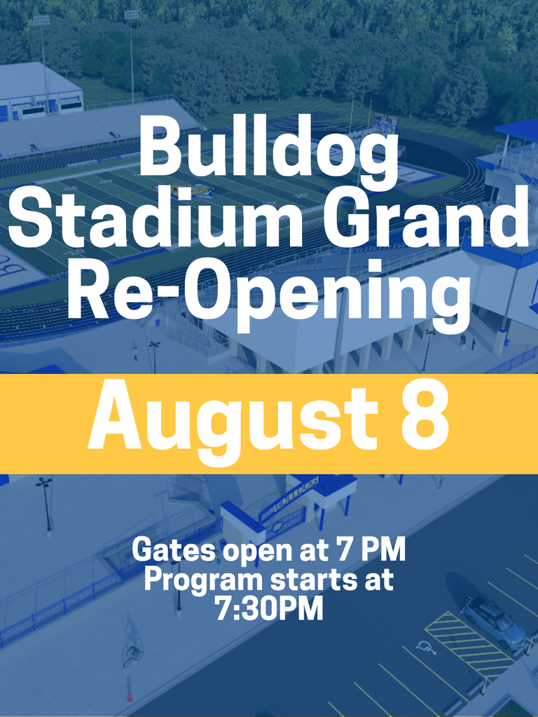 invitation for the Bulldog Stadium grand reopening