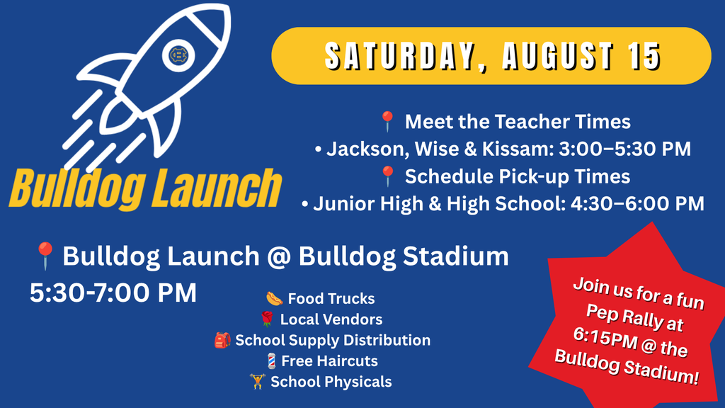 Graphic with details about Bulldog Launch