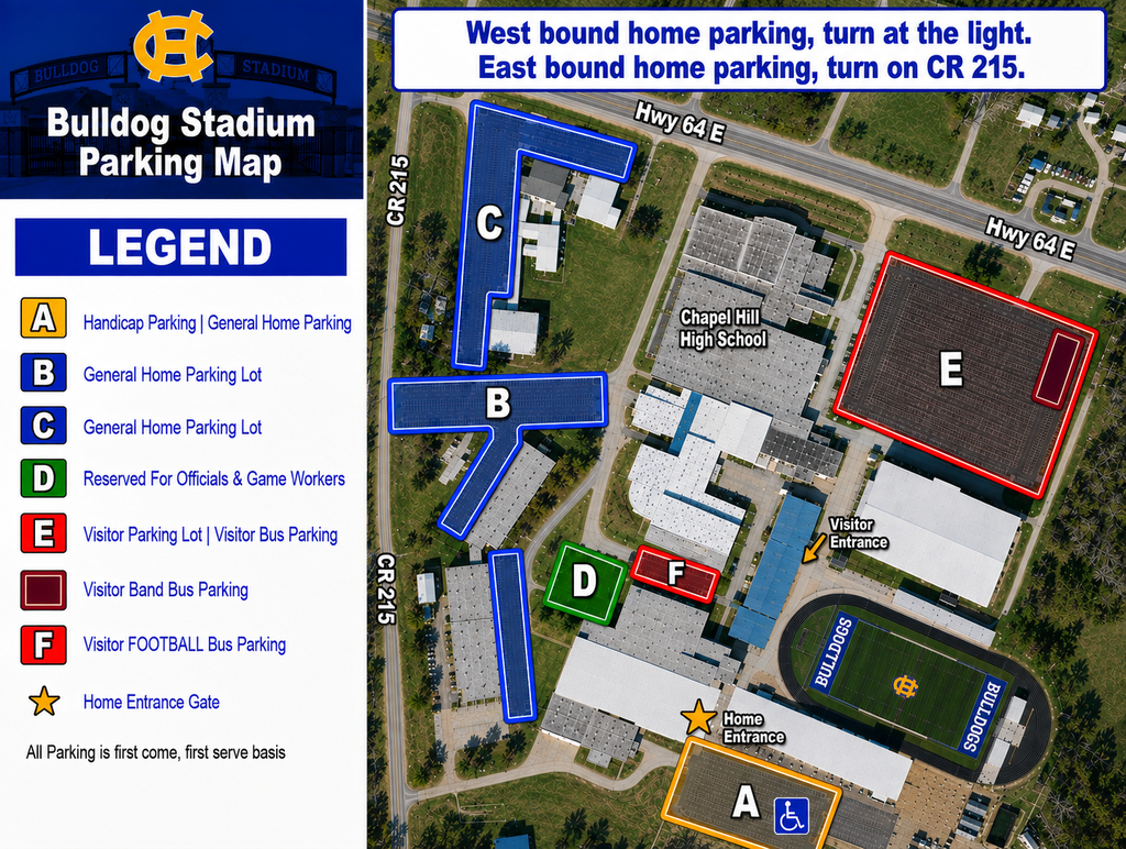 Bulldog Stadium Parking Map