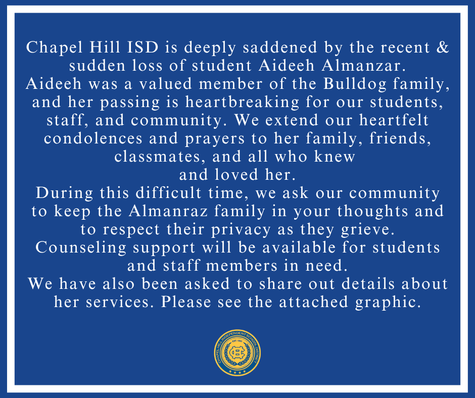 Announcement of the passing for Aideeh Almanzar