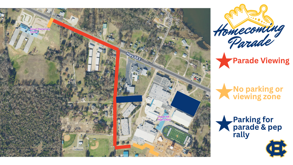 homecoming parade route