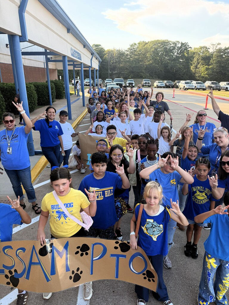 students participating in the parade
