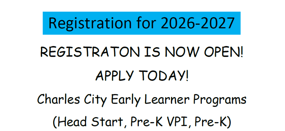 2026-2027 preschool, headstart, VPI registration is open