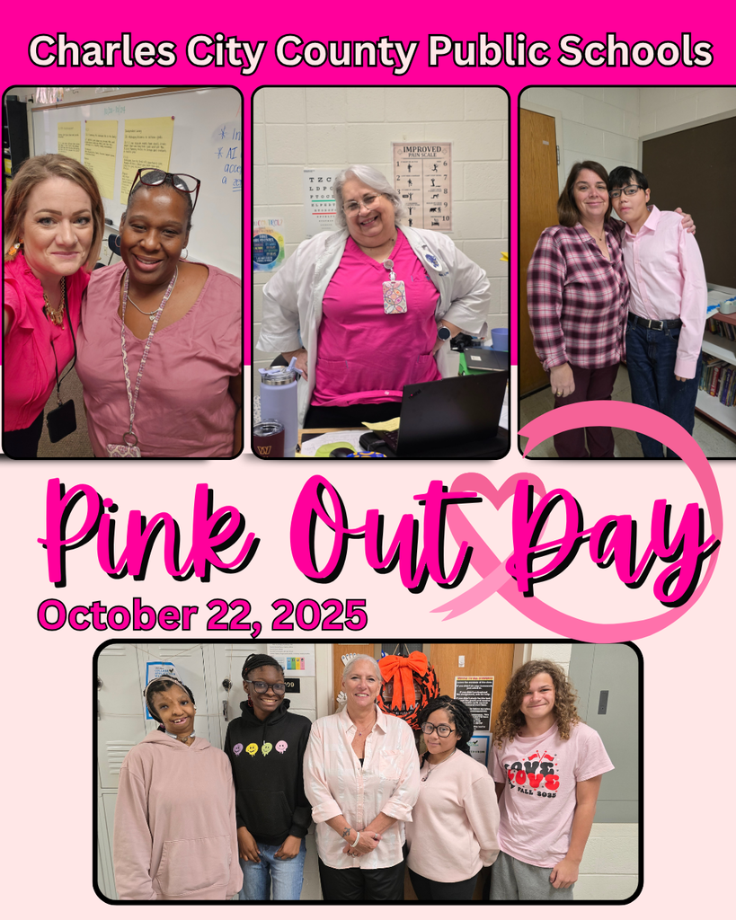 💗💪 CCPS Went PINK! 💪💗 From classrooms to buses, halls to offices — our entire division came together to show support for Breast Cancer Awareness Month! 🎀 Thank you, Charles City County, for spreading hope, strength, and unity in pink! 💞