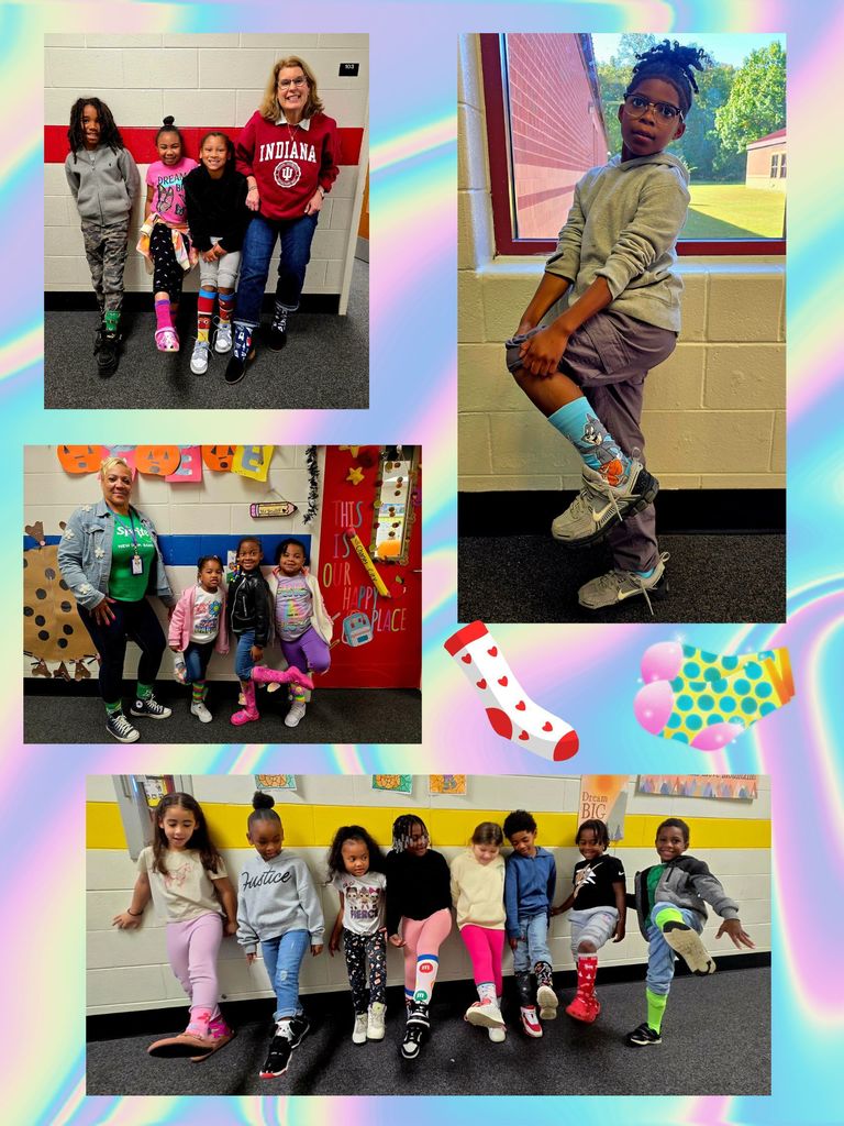 🧦 Crazy Sock Day at CCES! 🎉 Our students and staff rocked their wildest, wackiest socks to stand up and stand out for kindness! 💕 From stripes to polka dots, every step showed Panther pride and positivity! #CrazySockDay #KindnessMatters #EducateEngageEmpower #CCPSVA #VAPublicSchools