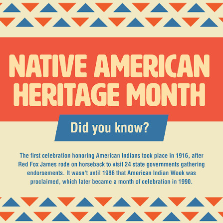 🌾 November is Native American Heritage Month!
We celebrate the history, culture, and lasting contributions of Indigenous peoples. Let’s learn, honor, and appreciate their stories.
#NativeAmericanHeritageMonth #EducateEngageEmpower