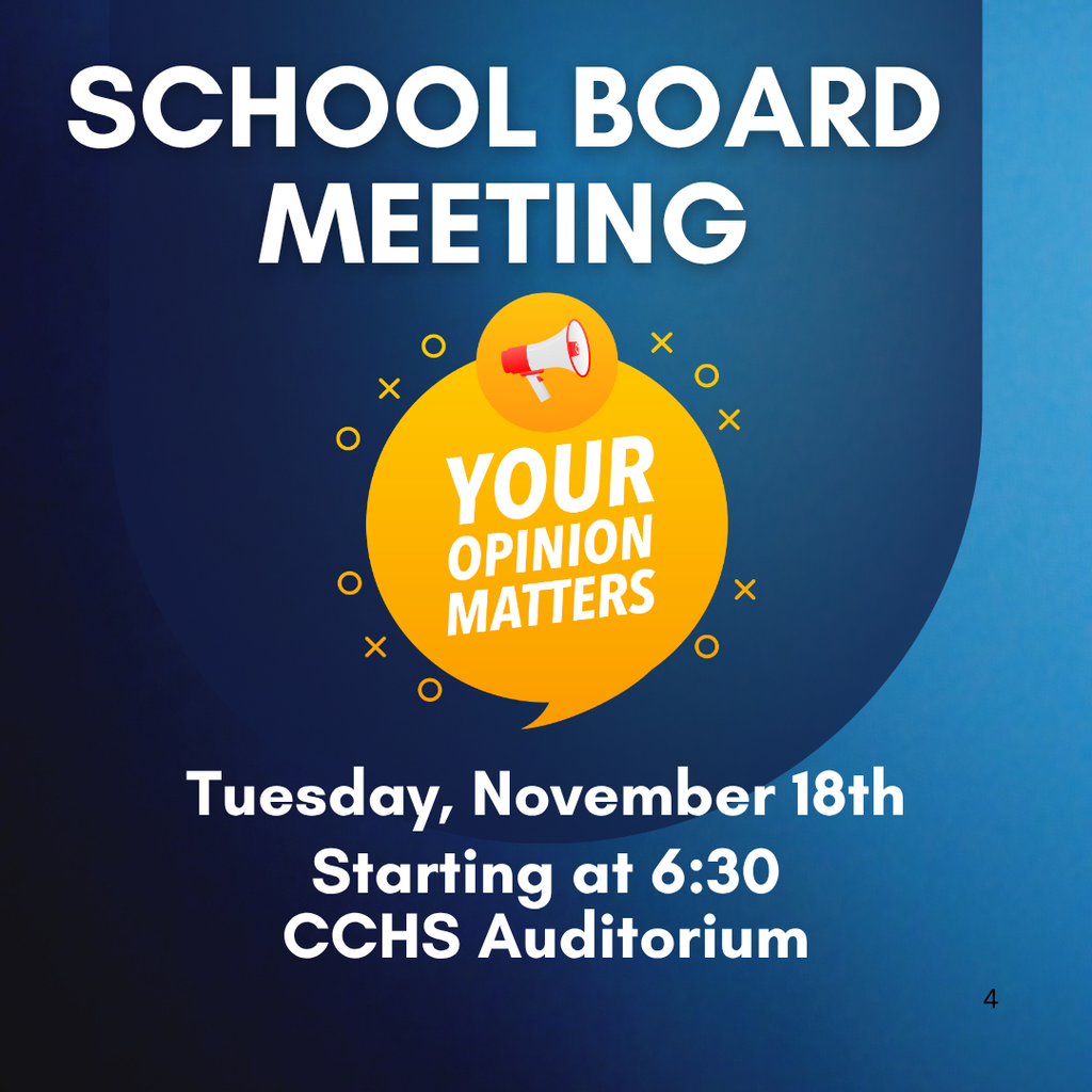 ChatGPT said: 💜✨ Monday Mission: Nov. 10–14 ✨ Here’s what’s happening across CCPS this week! 📅 Special Days & Celebrations: 🇺🇸 Veterans Day – Tuesday, Nov. 11 We honor and thank all who have served our country for their bravery and sacrifice. 💜 National Kindness Day – Thursday, Nov. 13 Spread kindness wherever you go—small acts make a big difference! 🌎 Native American Heritage Month Join us in celebrating Indigenous cultures, history, and lasting contributions throughout November. 🎖️ Military Appreciation Month We proudly recognize all who serve and support our armed forces. 📸 Fall Picture Makeup Days: 🐯 CCES – Thursday, Nov. 13 🐾 CCHS – Tuesday, Nov. 18 🗣️ School Board Meeting – Tuesday, Nov. 18 at 6:30 PM in the CCHS Auditorium. Your opinion matters! 💛 Let’s make this week one of kindness, gratitude, and Panther & Tiger Pride! 💙🐾 #MondayMission #CCPSPride #VeteransDay #KindnessDay #NativeAmericanHeritageMonth #MilitaryAppreciationMonth