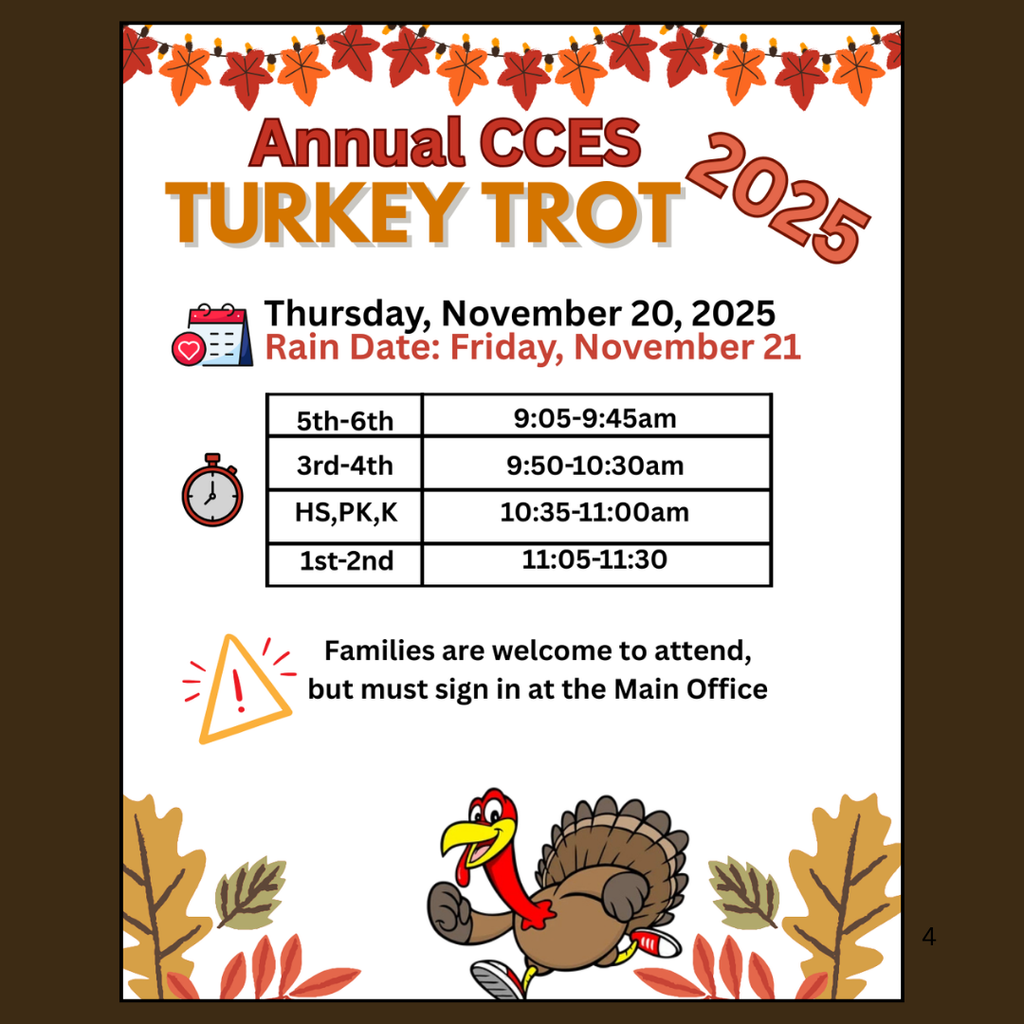 ✨ Monday Mission: Week at a Glance ✨ Here’s what’s ahead for our CCPS family! From classroom celebrations to upcoming events, we’re stepping into the week with purpose, pride, and positivity. Let’s make it a great one together—learning, growing, and leading the way across CCES and CCHS! 💙🤍