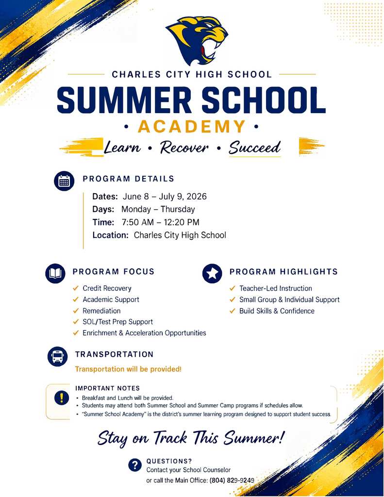 CCHS Summer Academy