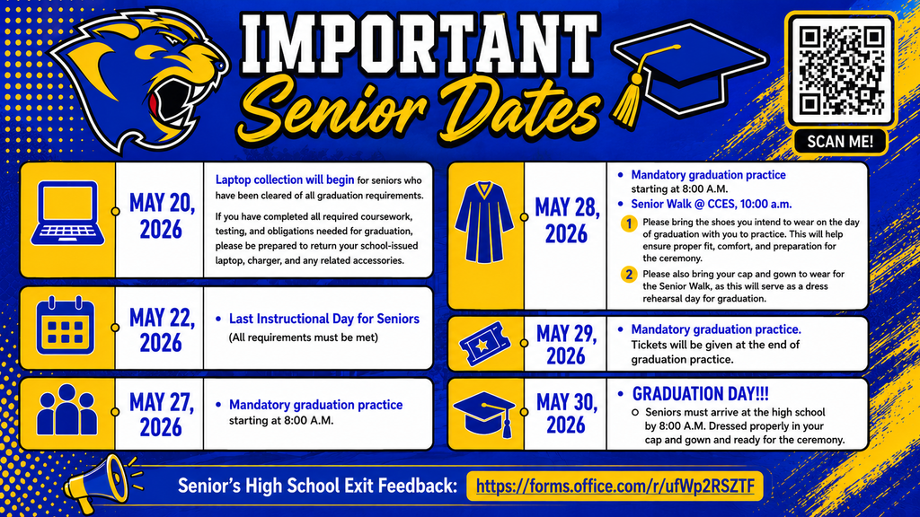 Important dates for seniors