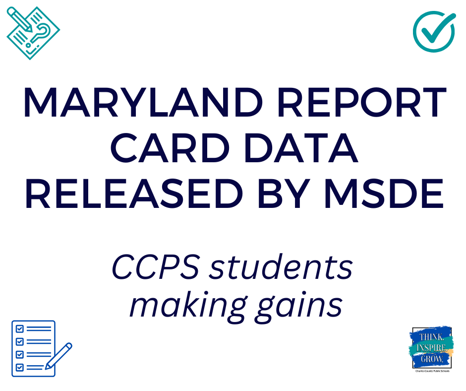 text on white background maryland report card data released by msde