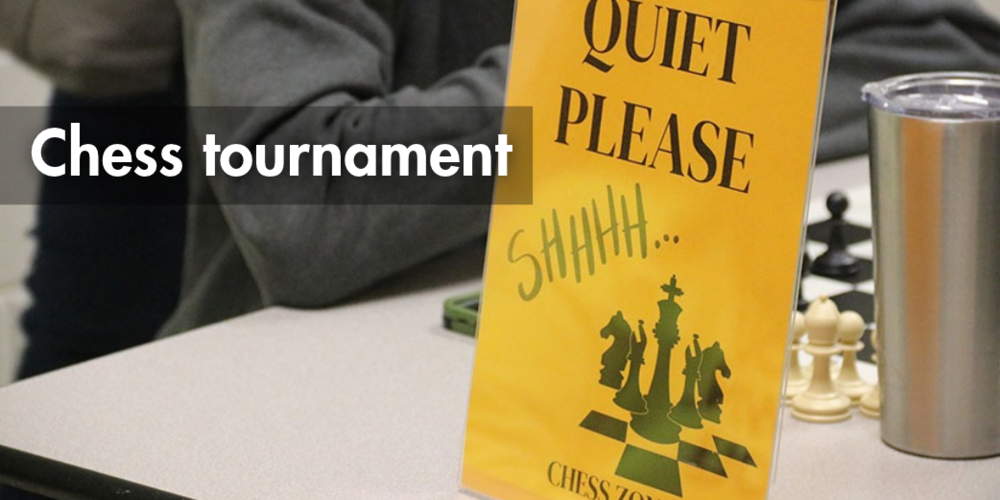 Quiet Please sign at chess tournament