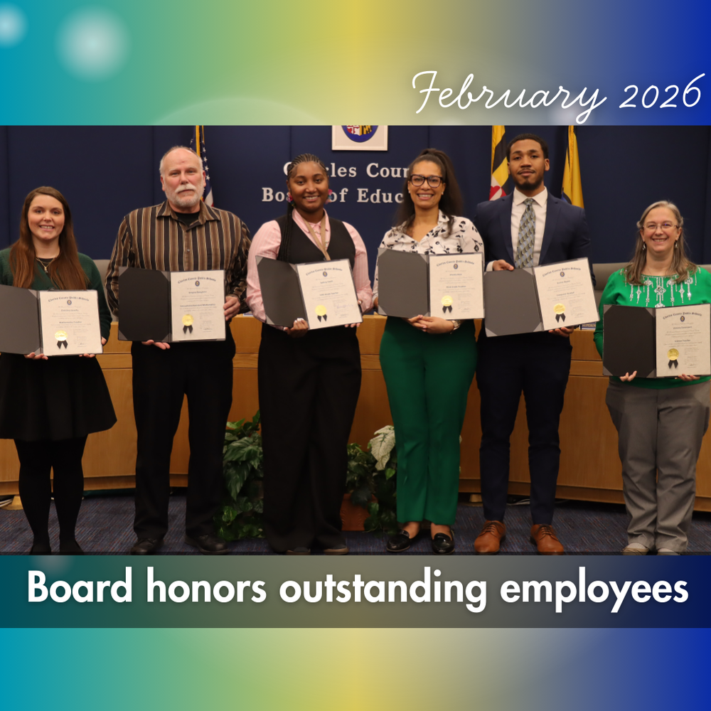 six staff members being honored