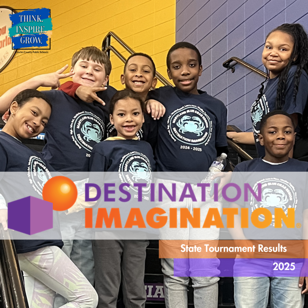 group of students posing for picture at di tournament