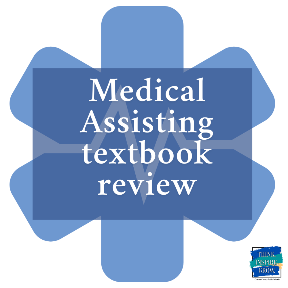 a medical symbol under the words medical assisting textbook review
