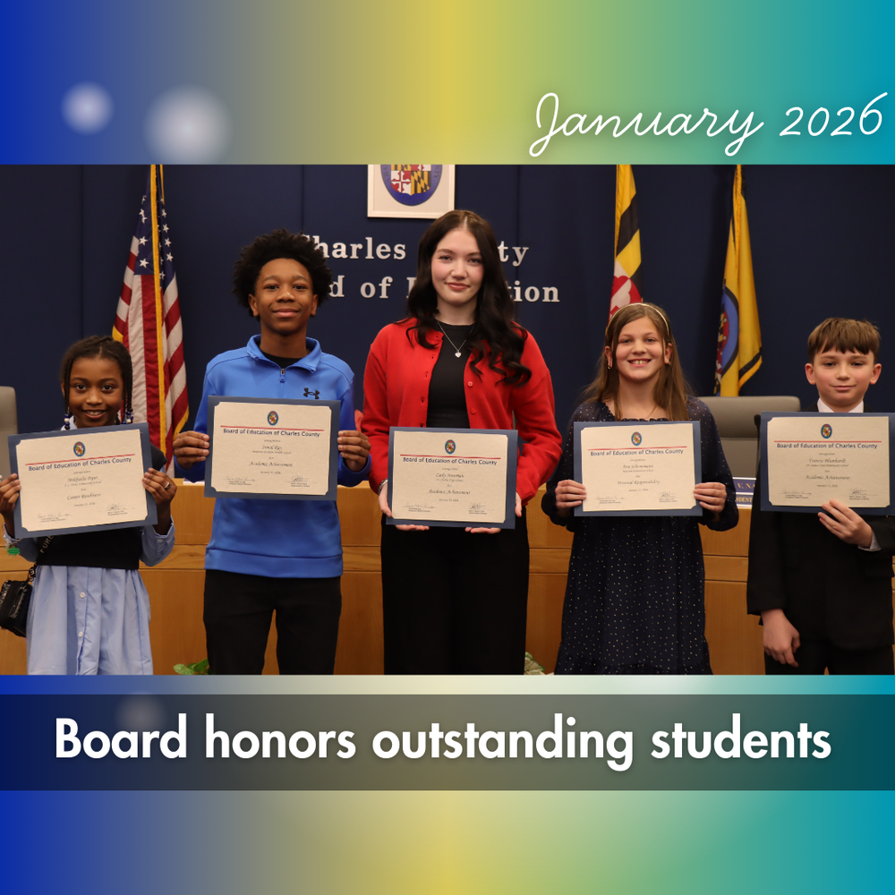 five students recieving awards