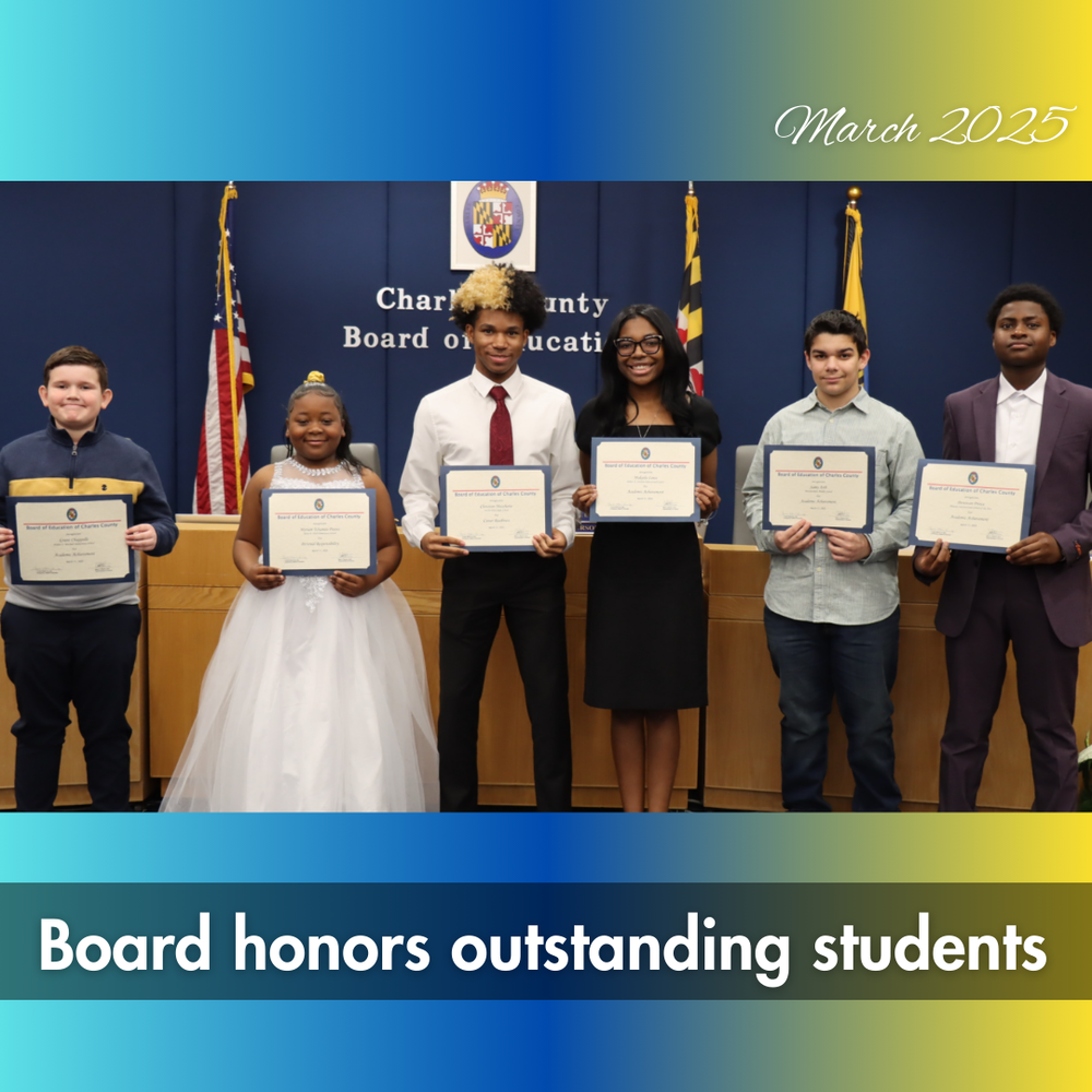 six students receiving awards