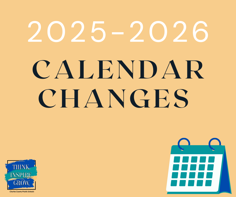 yellow background with words "2025-2026 calendar changes"