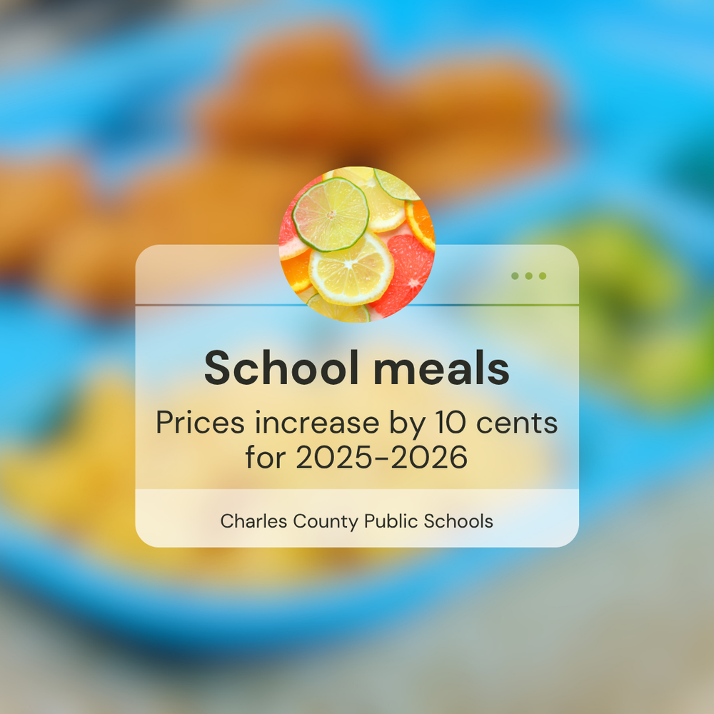 school lunch tray with words school meals prices increase by 10 cents