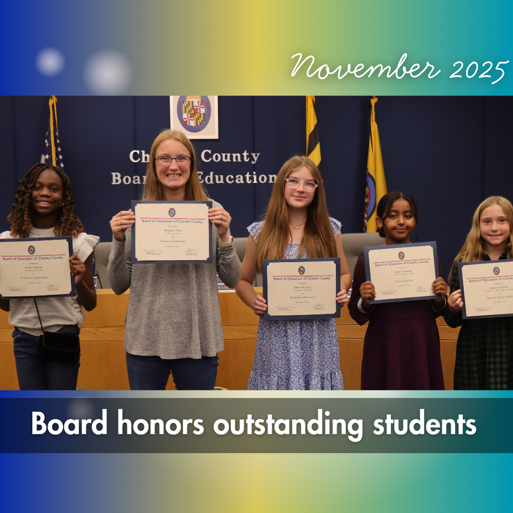 five students winning awards